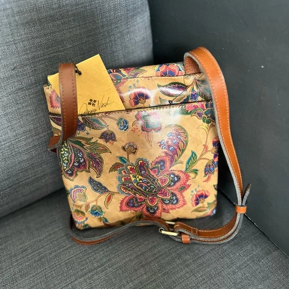 NWT PATRICIA NASH GRANADA FRANCH TAPESTRY LEATHER CROSSBODY BAG